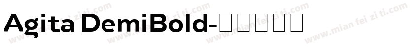 Agita DemiBold字体转换